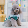 Fashionable striped cotton summer dog tshirt clothes